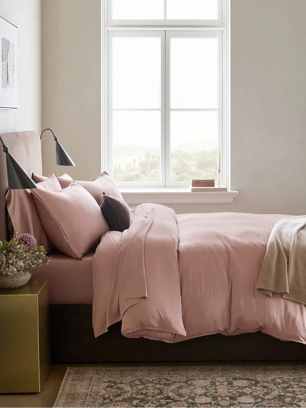 Quince Bamboo Duvet Cover King/Cal King Fig Color NWOT Cover Only